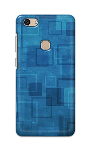 Image of Printed Hard Back Cover Case for Vivo V7 Back Cover (Plain Azure Blue) -1302