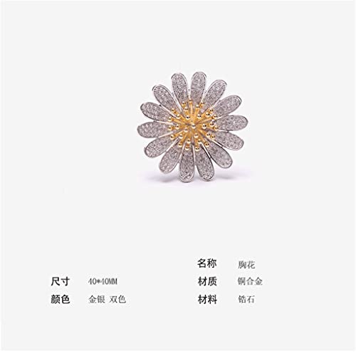 Broche Marguerite haut de gamme finition soignée style pull chic