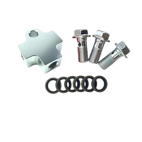 Raccords tuyau d'huile AN3 et connecteur T M10 pour moto 140cm - 6