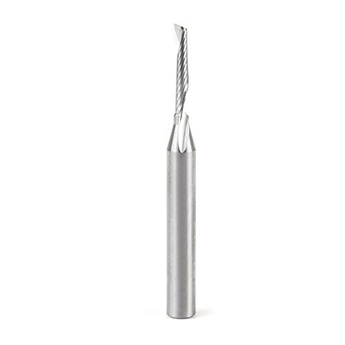 Amana Tool - 51446 Solid Carbide CNC Spiral 'O' Single Flute, Plastic Cutting 1/8 Dia x 3