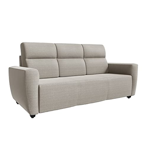 Image of Wakefit Sofa Set | 3 Year Warranty | Sofa 6 Seater, 6 Seater Sofa for Living Room, Wooden Sofa Set, Sofa Set 3+2+1 Seater - Belize(Omega : Pearl)