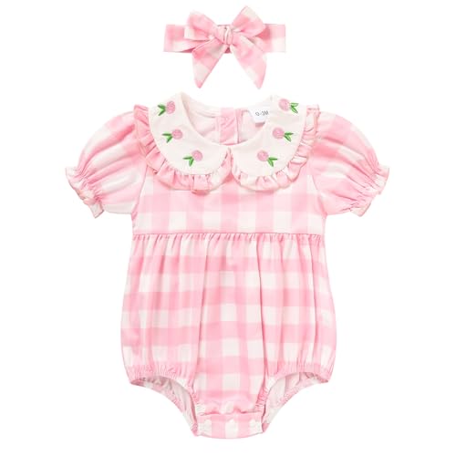 Image of GRNSHTS Baby Girl Romper Newborn Clothes Bodysuit Jumpsuit Baby Girl Clothes Outfit 0-18M