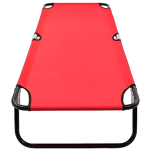 Chaise longue d'extérieur pliable rouge pour optimiser les petits espaces - 7