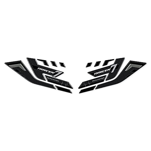 Protège-Mains Moto Tracer 7 Autocollants 3D Résine labelbike Gris Protection Décoration