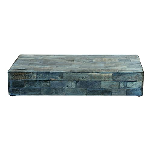 Image of Handicrafts Home Verdigris Collection, Storage Organizer Decorative Box Multipurpose Gift - Verdigris 12x6x2 inch