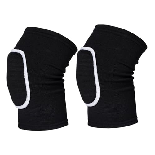 BCOATH Volleyball Knee Pad 1 Pair Black White Edges Sturdy and Comfortable for Girls Yoga Dancing
