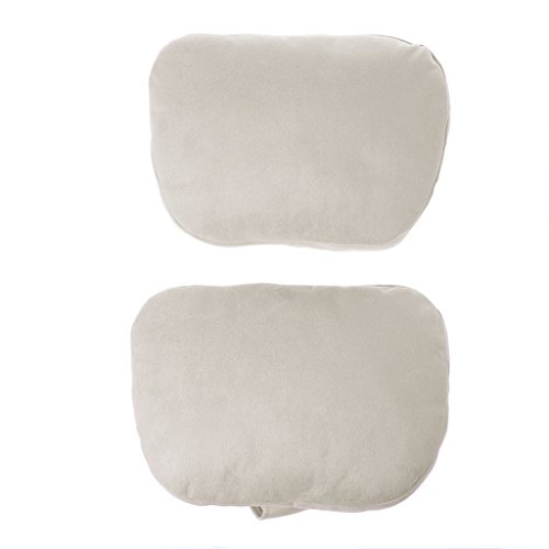 WE-WHLL 2 Pcs Universal Car Headrest S Class Ultra Soft Pillow For Mercedes Benz Maybach-Beige