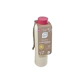 ✅ spülmaschinengeeignet ajaa! Bio Trinkflasche 800ml - Wasserflasche auslaufsicher BPA frei ohne Melamin, aus nachwachsende Rohstoffen (pink)
