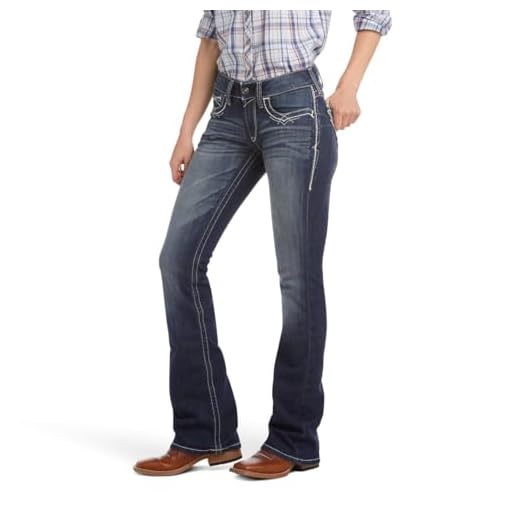 Ariat Calça jeans feminina R.e.a.l. cintura média Bootcut, Para Barco, 62