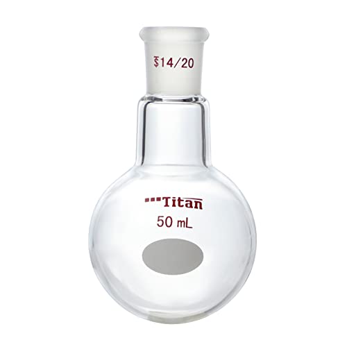 Fiole d'ébullition en verre borosilicate 14/20 haute résistance