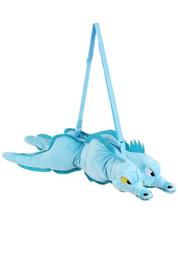 elope Disney Flotsam & Jetsam Little Mermaid Companion Bag - Adjustable Strap with Zipper Pouch 24-Inch Plush Design