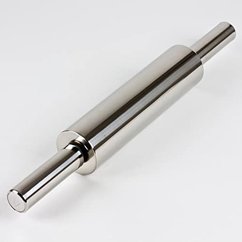 Rolo Em Aço Inox Antiaderente Para Preparo De Massas 38cm