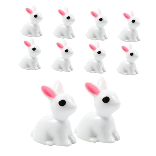 Cabilock Minifiguren 10er-Pack Weiße Garten-Miniatur-tierfiguren Für Dekoration Foto-Requisiten