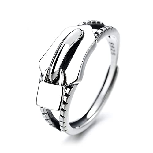 Anneau réglable pour les femmes bague ouverte tendance fashion zipper lock