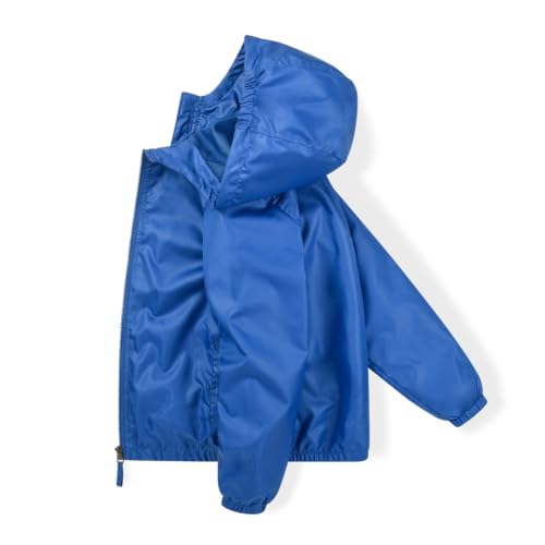 Image of SNOW DREAMS Boys Waterproof Rain Jacket Windbreaker Lightweight Coat Kids Raincoat Outerwear