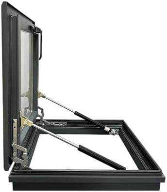 Skylight Roof Window with Manual Venting, Double Layer Tempered Glass, Attic/Sunroom Viewing Cover, 30.7 x 38.6 in - Ideal for Natural Light & Energy Efficiency