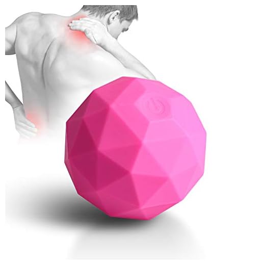 Electric Vibrating Massage Ball, 2-Speed Fitness Yoga Pilates Physical Therapy Massage Roller to Fight Sore Muscles,Washable Negative Ion Vibration Massages Ball for Muscle Recovery(Red)
