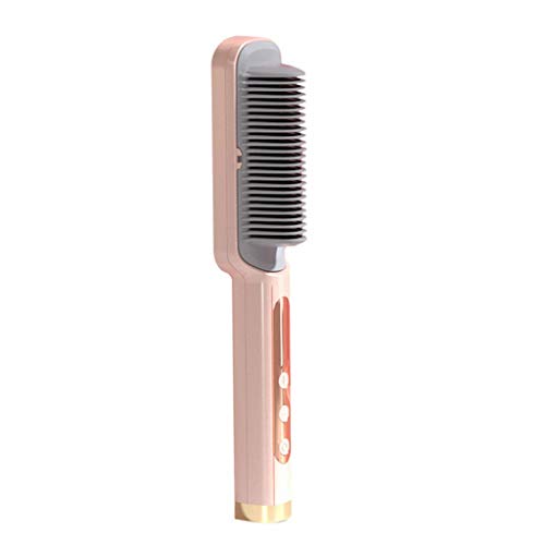 Plancha de Pelo Eléctrica 2 en 1 con Peine Caliente, Cepillo Alisador Portátil Multifuncional de Cerámica y Turmalina (Color: C) miniatura 1