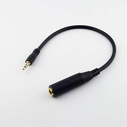 Cable adaptador Jack 3.5mm macho a 6.35mm hembra 1FT miniatura 1