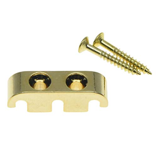 Dopro Bass String Tree Bass String Retainer with Mouting Screws Gold