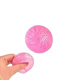Glitter Dumpling Squishies Stress Ball – Soft Silicone Baozi Squeezable Toy, Mini 2.16inch Decompression Ball Fidget Toy for Adults, Slow Rising Bun Fidget Portable Anxiety Relief Desk Decor (Pink)