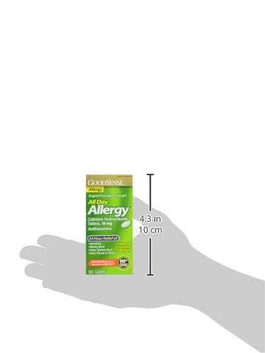 Goodsense All Day Allergy, Cetirizine Hydrochloride Tablets, 10 Mg, Antihistamine, 365 Count #TOP7