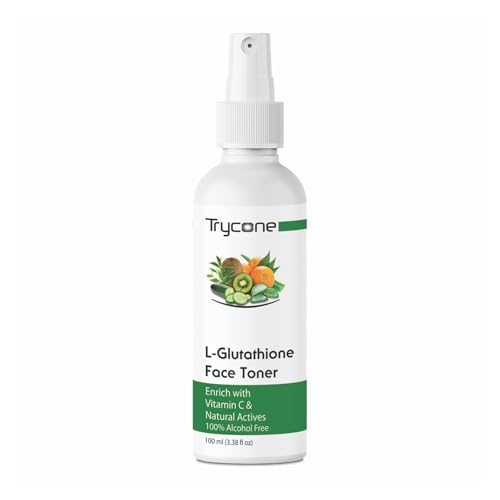 Image of Trycone L Glutathione & Vitamin C Face Toner - Glowing Skin, Pore Tightening, Green Tea & Natural Extracts, Alcohol-Free, SLS & Paraben Free, Unisex, 100 ml