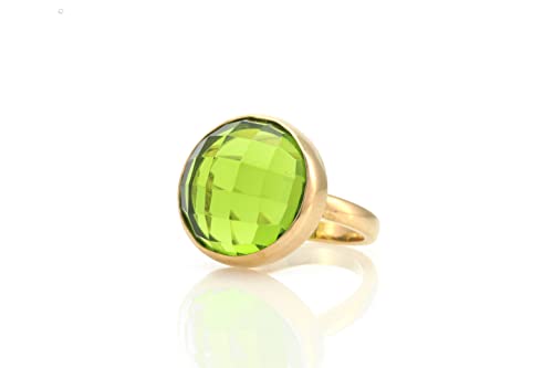 Bague Anemone Péridot : le cadeau d'anniversaire idéal pour femme en Août