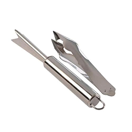 Wixine 2Pcs Stainless Steel Pineapple Peeler Remover Fruit Slicer Eye Cutter Kitchen Tools