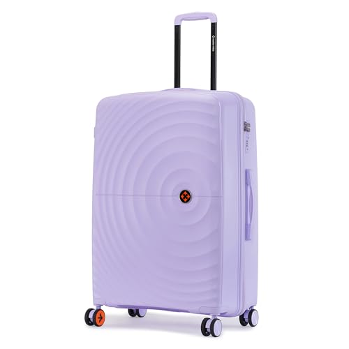 Image of Nasher Miles Polypropylene Spinner Seattle Hard-Sided Check-in Luggage 28 inch | 75cm | 8 Wheels Large Trolley Bag for Travel | Suitcase (Pastel Purple)
