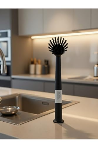Bulaşık Fırçası 29 cm; Siyah, Yapıştırmalı Vantuzlu