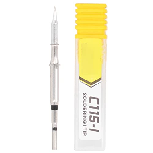 Image of C115 Soldering Iron Tip Replacement, Solder Head C115 Solder Head Welding Heating Soldering Iron Head Replacement for JBC 115 Soldering Station(C115 I Pointed)