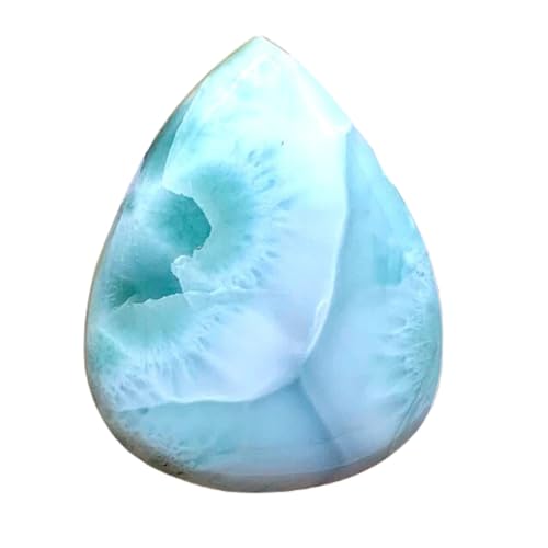 Pierre larimar naturelle 31x24mm cabochon poire pour création bague et pendentif diy