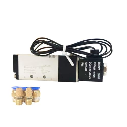 Électrovanne de commande de gaz robuste 4V110-06 avec connecteurs étanches de 4mm