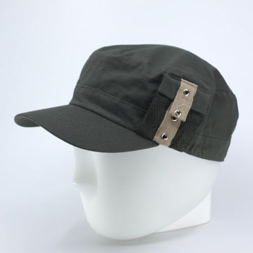 Image of The Vintage Year Heavy Stitching Washed Cotton Cadet Hat - Durable Military Baseball Cap for Men & Women, Outdoor Casual Wear