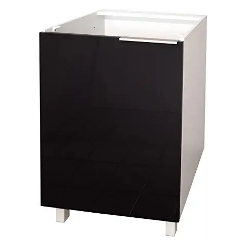Mueble de Cocina Berlenus CP6BN Negro Brillante Cover