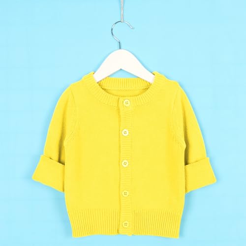 Girls Long Sleeve Cardigan Casual Open Front Long Sleeve Knit Sweater with Pockets for Kids 1~12 Years3