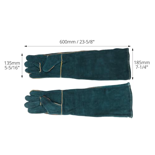 QWORK® Bissfeste Handschuhe 60 cm, Schnittfeste Handschuhe, Schutzhandschuhe für den Ganzen Arm, zum Baden, Gärtnern, Umgang mit Tieren