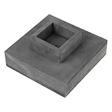 アイガーデン igarden ウッドデッキ 土台 腐らないアイウッド人工木製 束石 ブロック レンガ コンクリート平板 設置 施工 368-1hbk (1本脚用, ブラック)