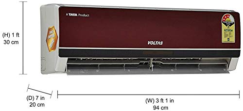 Image of Voltas 1.5 Ton 3 Star Split AC (Copper 183 PZY-R (R-22 /R-32) Red)