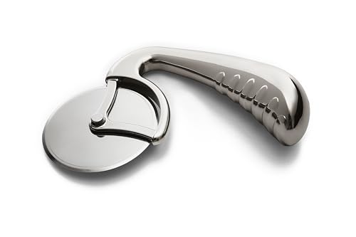 Pizza Cutter Wheel by Midnight Slice - Stainless Steel Food Slicer for Pizzas and more with Ergonomic Handle and Sharp Cutting Surface for Clean Cuts