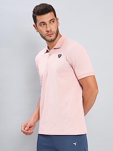 Image of TECHNOSPORT Men's Polyester Slim Fit Active Polo T-Shirt - (MTOR31-P)