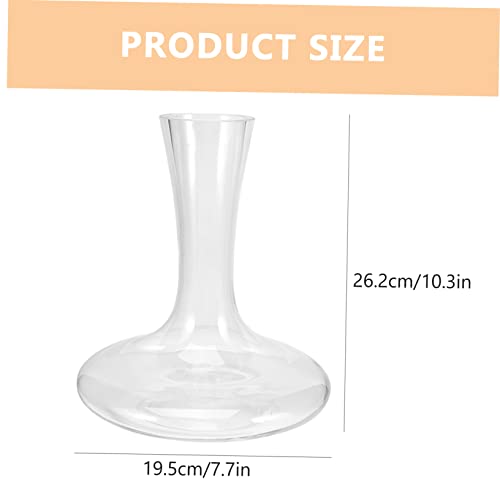 JECOMPRIS Large Wine Decanter for Easy Pouring Creative Glass Wine Pourer Jug for Whiskey Juice Water Elegant Design for Home Bar Aeration Fast Decanting