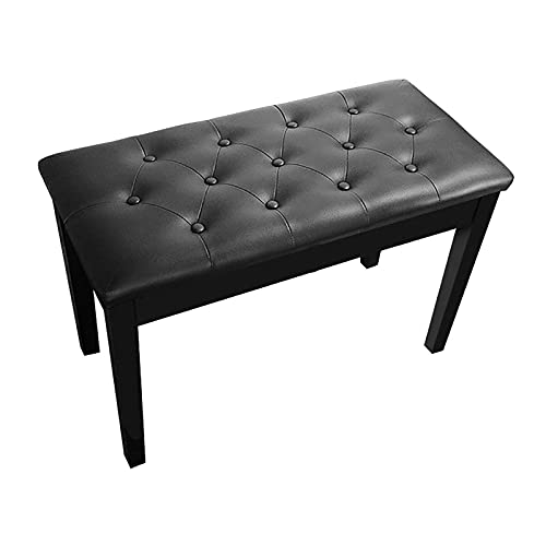 Banc de piano avec rangement et assise rembourrée double épaisseur