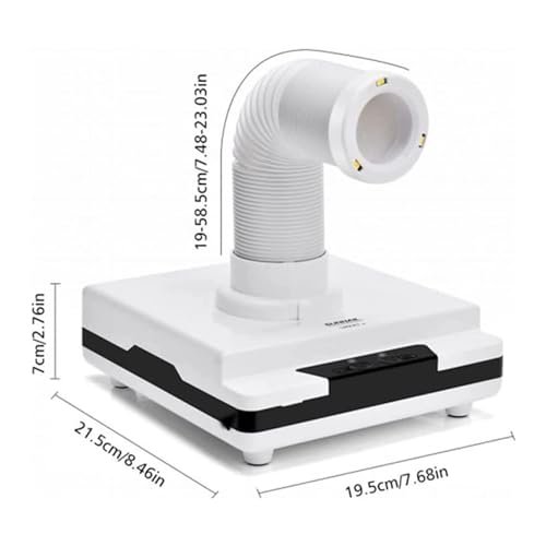 Collecteur de poussière de polissage dentaire, 60 W LED Petit aspirateur d'établi pour laboratoire dentaire et polissage cosmétique