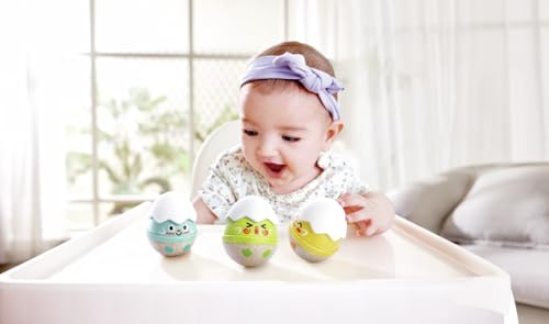 Hape Set Hochet Bebe 0 Mois - Jouet Éveil Naissance - Activité Sensorielle Bebe, Motricité Hochet Dentition - Cadeau Naissance Fille Garçon - Apprentissage des Sens, Musique - Massage des Gencives – Image 5