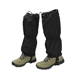 LEIDYINN 40cm Long Leg Gaiters,Adjustable Shoe Snow Boot Guard Gators,Lightweight Windproof Fabric,Easy to Carry for Outdoor Men's and Women's