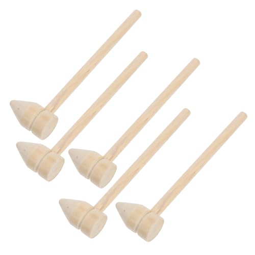 ERINGOGO 5Pcs Mini Wooden Hammer for Durable Plaything for Block Building Archaeological Digs Role Playing and First Birthday Celebrations Versatile Skill