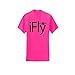Chosen Bows Hot Pink iFly T-Shirt, Black Print, Adult Small