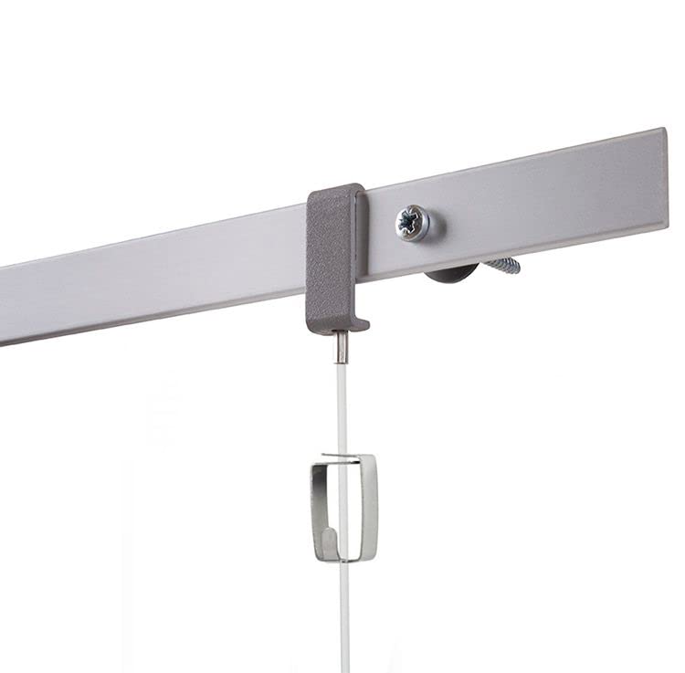 Image of STAS Evoluon - Curved Wall Picture Hanging System - Flexible, Easy-to-Install, Art Display Solution for Curved Surfaces and Unique Spaces (78.74 inch Rails + 2 Hooks and Cords)